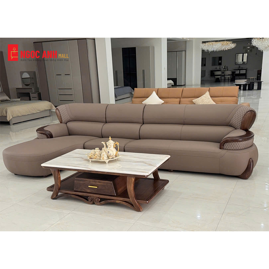 BỘ SOFA GÓC L BỌC DA CAO CẤP - Ảnh 2