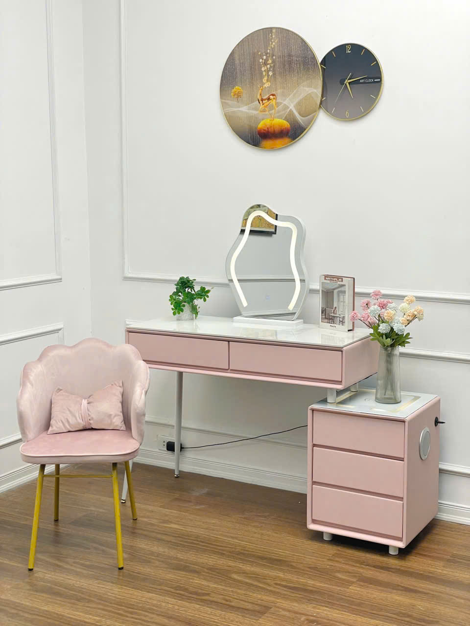 BÀN TRANG ĐIỂM HIỆN ĐẠI TÍCH HỢP TỦ KÉO - Ảnh 2