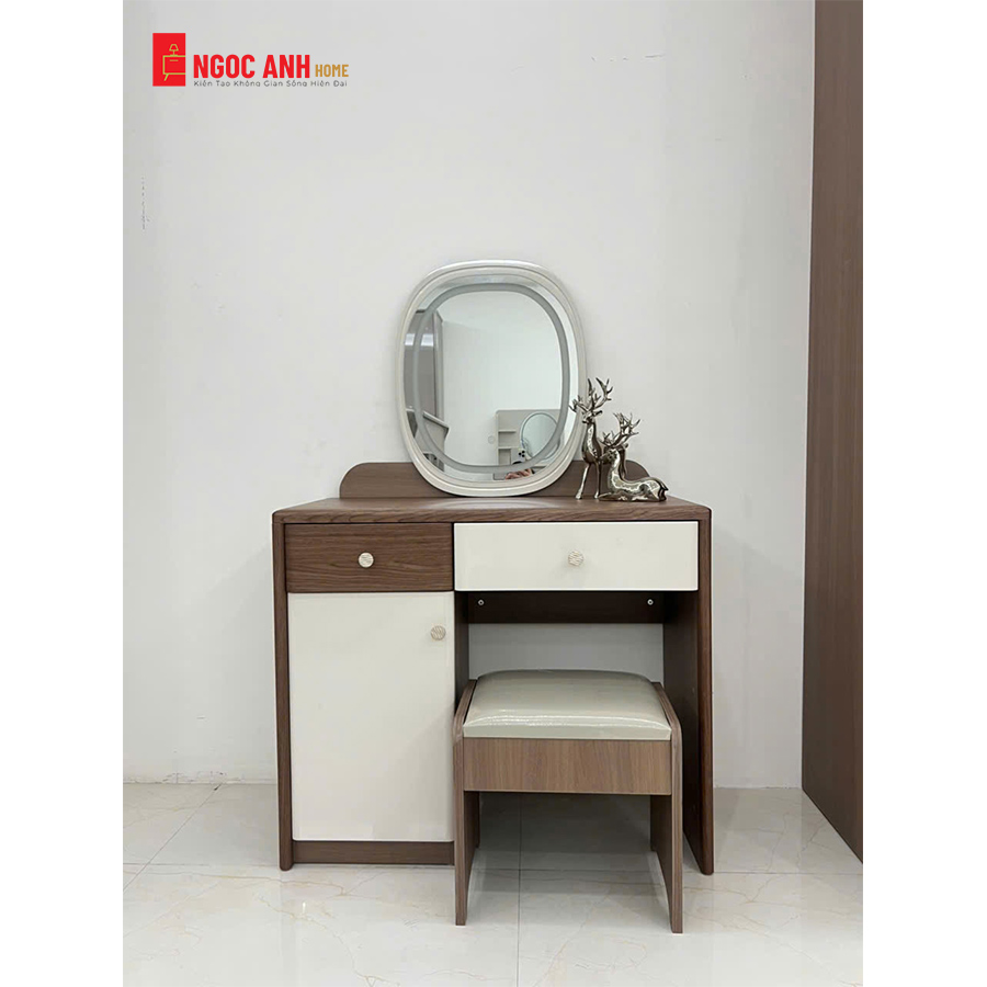 BÀN TRANG ĐIỂM PHỐI MÀU GỖ & TRẮNG CAO CẤP - Ảnh 2