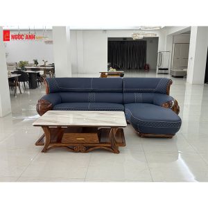 SOFA GỖ MUN DA BÒ CAO CẤP